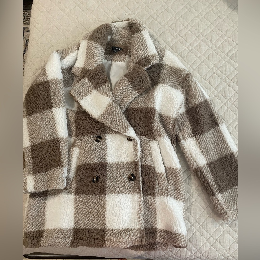 Plaid Sherpa Coat